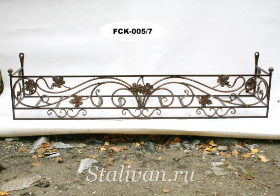 Кованая цветочница на окно FCK-05 - фото 6