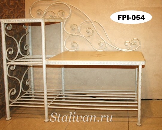 Кованая банкетка-обувница FPI-054 - фото 1