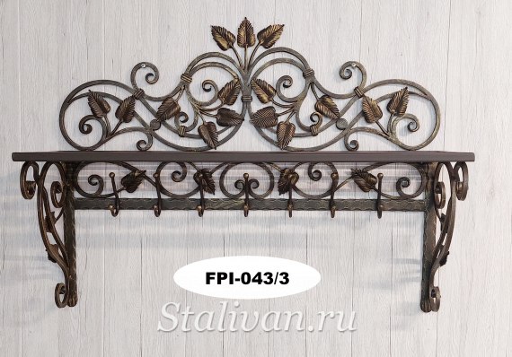 Настенная кованая вешалка FPI-043 - фото 4