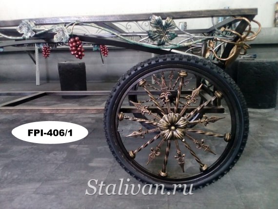 Кованое подстолье "телега" FPI-406 - фото 3