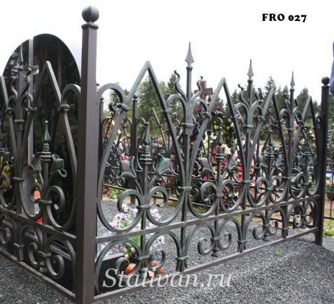Кованая ограда для кладбища FRO-027 - фото 1