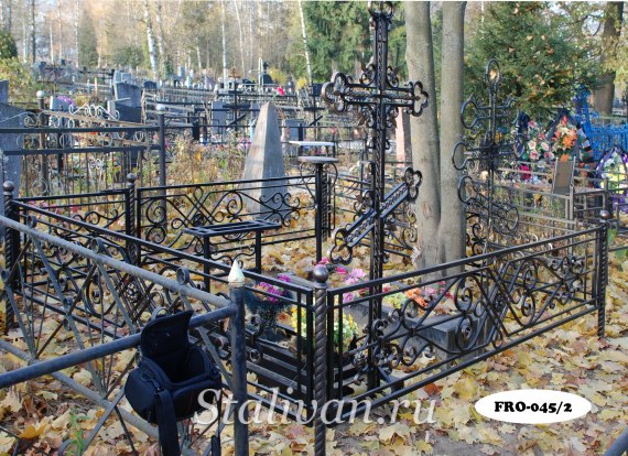 Кованая ограда для могилы FRO-045 - фото 3