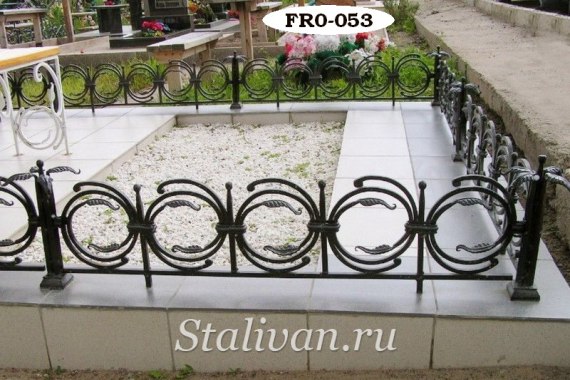 Ограда для могилы кованая FRO-053 - фото 1