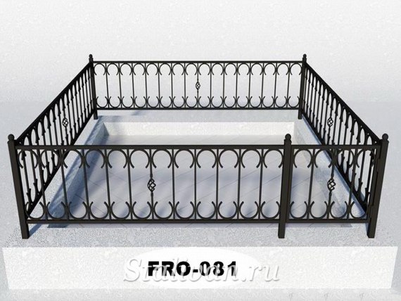 Кованая ограда для могил FRO-081 - фото 1