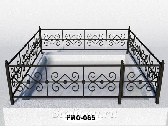Кованая могильная ограда FRO-085 - фото 1