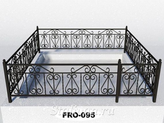 Кованая ограда для могил FRO-095 - фото 1