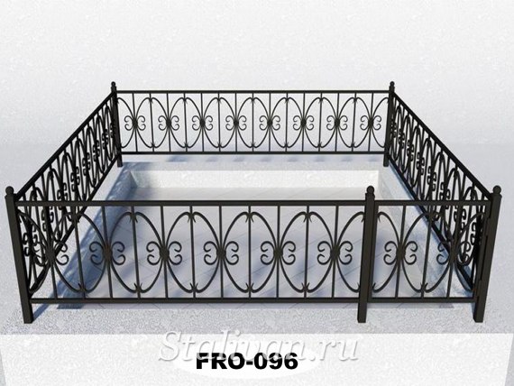 Кованая ограда для могил FRO-096 - фото 1