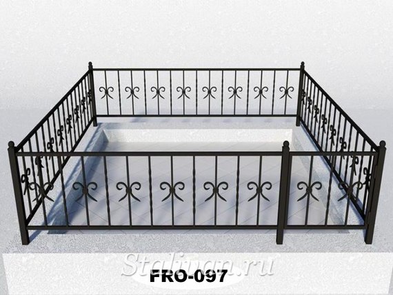 Кованая ограда для могил FRO-097 - фото 1