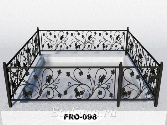 Кованая ограда для могил FRO-098 - фото 1