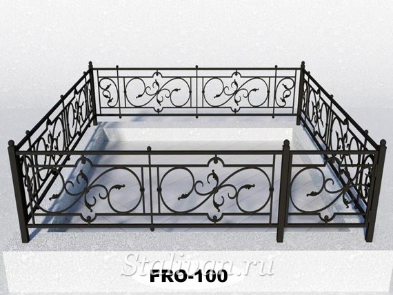 Ограда c ковкой для могил FRO-100 - фото 1