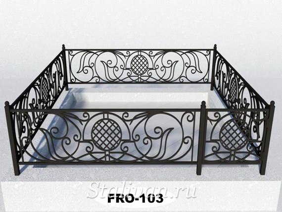 Кованая ограда для могил FRO-103 - фото 1