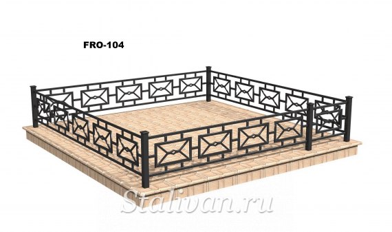 Кованая ограда для могил FRO-104 - фото 1