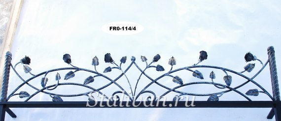 Ограда для могилы кованая FRO-114 - фото 6