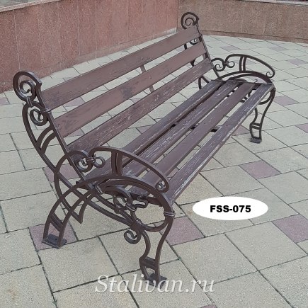 Кованая скамейка FSS-075 - фото 1