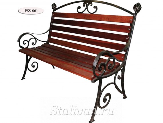 Скамейка с художественной ковкой FSS-061 - фото 1