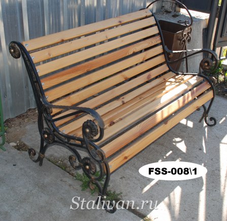 Кованая скамейка FSS-008 - фото 2