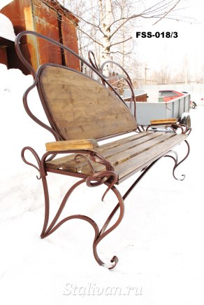Кованая скамейка FSS-018 - фото 3