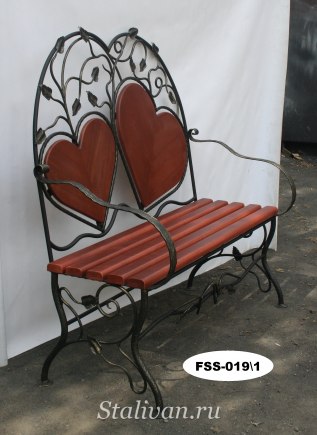 Кованая скамейка FSS-019 - фото 2