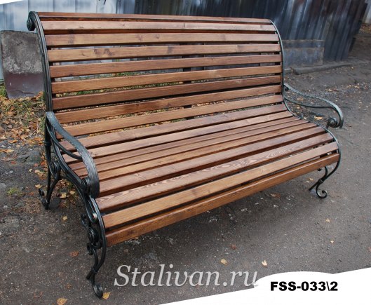 Кованая скамейка FSS-033 - фото 3