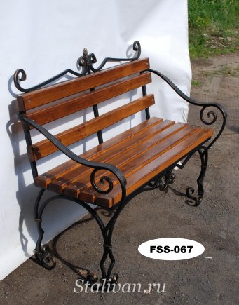 Кованая скамейка FSS-067 - фото 2