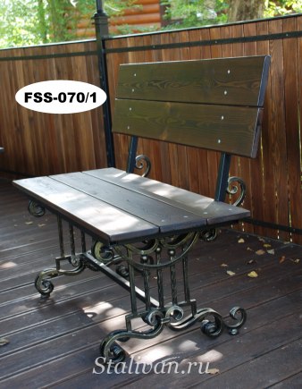 Kованая скамейка FSS-070 - фото 1