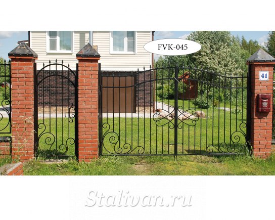 Кованые ворота FVK-045 - фото 1