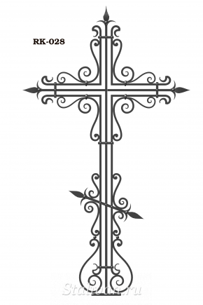 Крест с коваными элементами RK-028 - фото 1