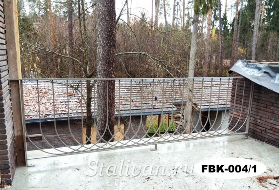 Кованое балконное ограждение FBK-004 - фото 2