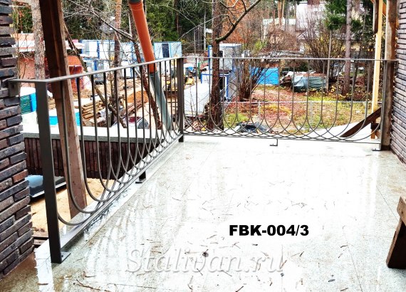 Кованое балконное ограждение FBK-004 - фото 7