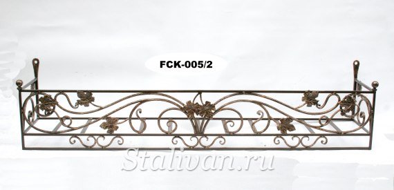 Кованая цветочница на окно FCK-05 - фото 3