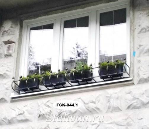 Кованая оконная цветочница FCK-044 - фото 3