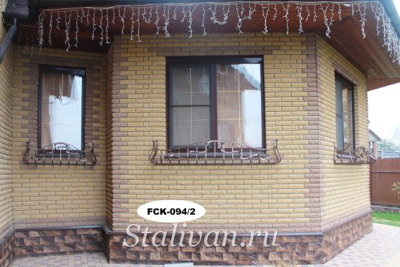Кованая оконная цветочница FCK-094 - фото 2