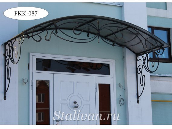 Кованый арочный козырек FKK-087 - фото 4
