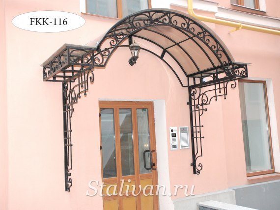 Козырек арочный с ковкой FKK-116 - фото 1