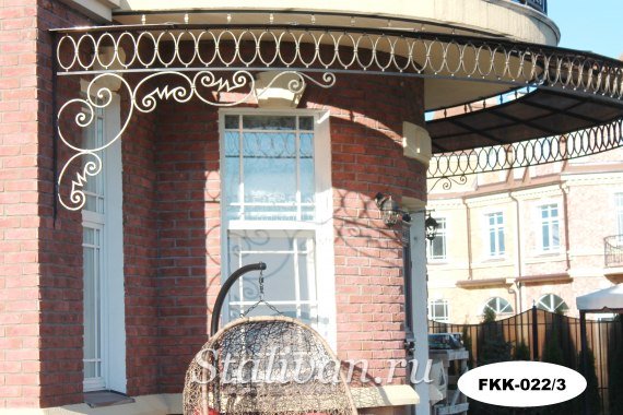 Кованый арочный козырек FKK-022 - фото 3