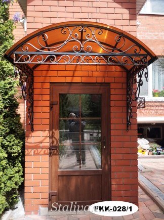 Арочный козырек с ковкой FKK-028 - фото 2