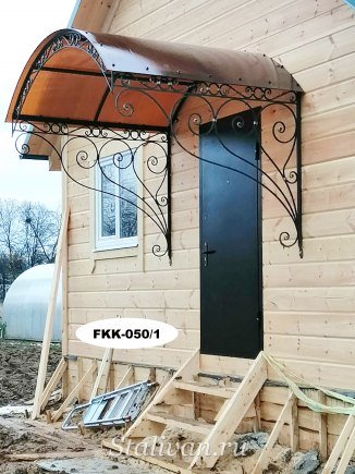 Кованый арочный козырек FKK-050 - фото 2
