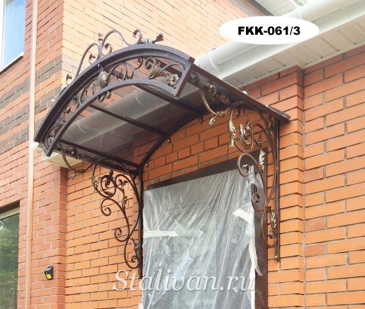 Козырек с художественной ковкой FKK-061 - фото 4