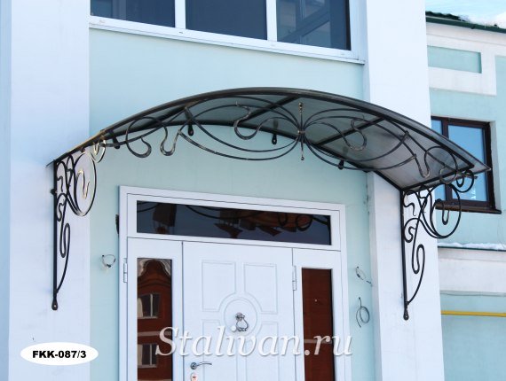 Кованый арочный козырек FKK-087 - фото 3