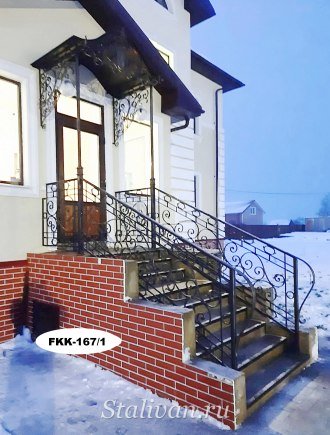 Кованый арочный козырек FKK-167 - фото 3