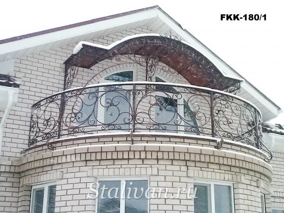 Арочный козырек с элементами ковки FKK-180 - фото 1