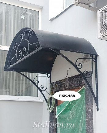 Кованый козырек FKK-188 - фото 1