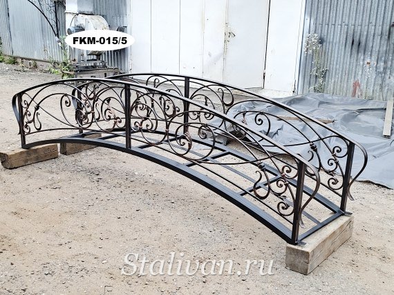 Мостик с художественной ковкой FКМ-015 - фото 5