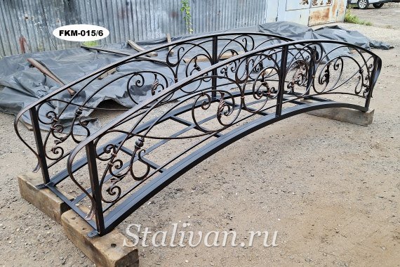 Мостик с художественной ковкой FКМ-015 - фото 7