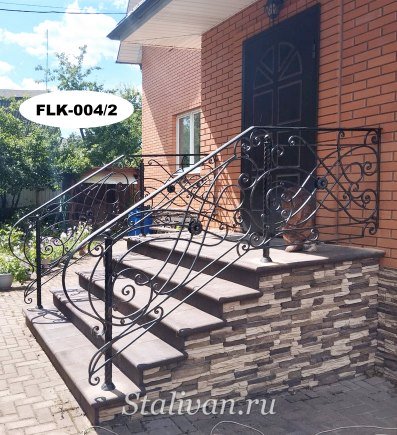 Кованые перила (лестничные ограждения) FLK-004 - фото 1