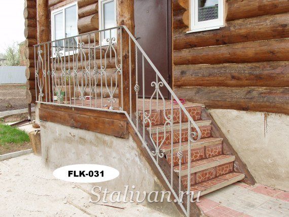 Перила кованые (лестничные ограждения) FLK-031 - фото 3