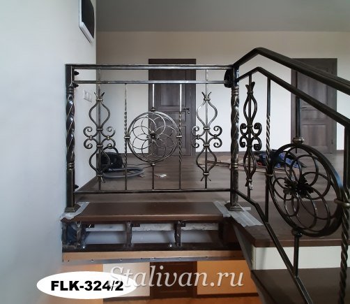 Кованые лестничные ограждения FLK-324 - фото 3