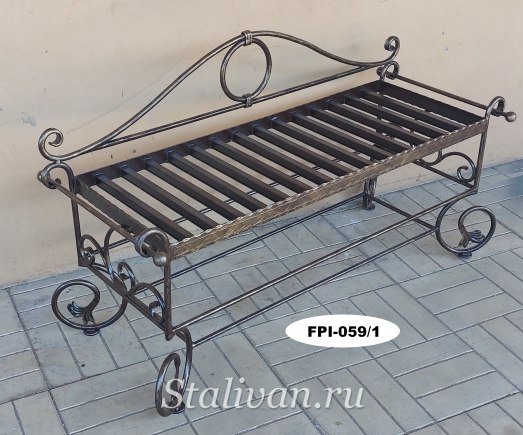 Банкетка с художественной ковкой FPI-059 - фото 2