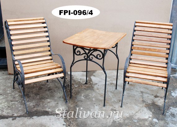 Кованый стол и кресла FPI-096 - фото 4