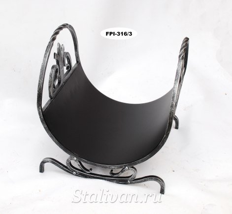 Кованая дровница для камина FPI-316 - фото 4